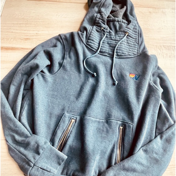 NWT Aviator Nation Charcoal Ninja Hoodie M - Picture 5 of 7